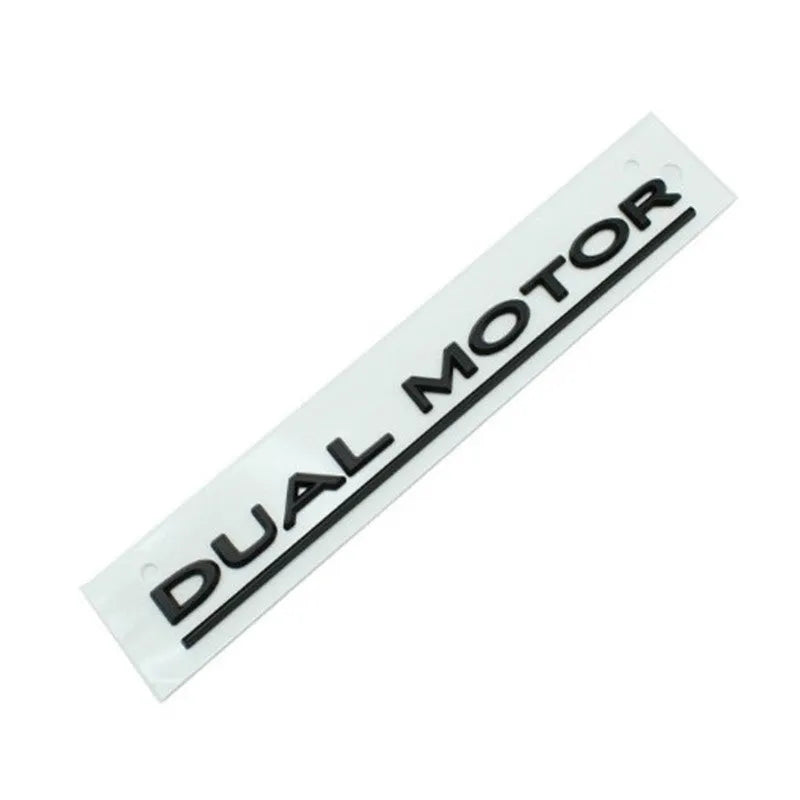 Tesla Model 3 black Performance bumper sticker with Double Motor text