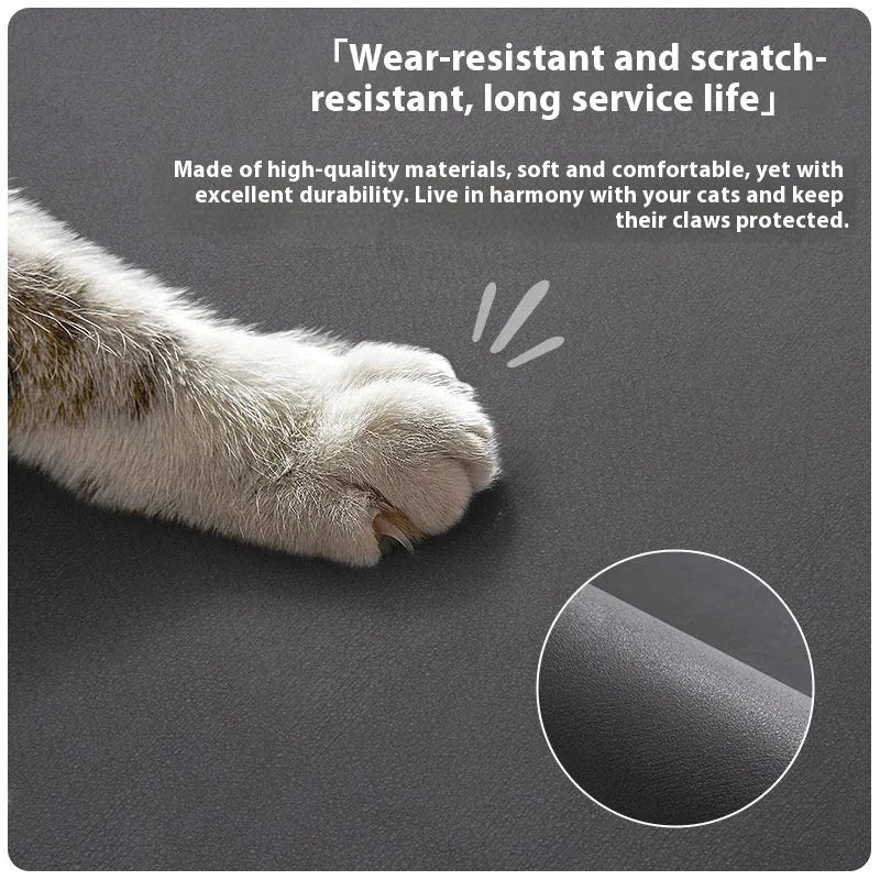 Minimalist pet feeding mat in dark gray with cat head pattern, non-slip and water-absorbing, 35x50cm