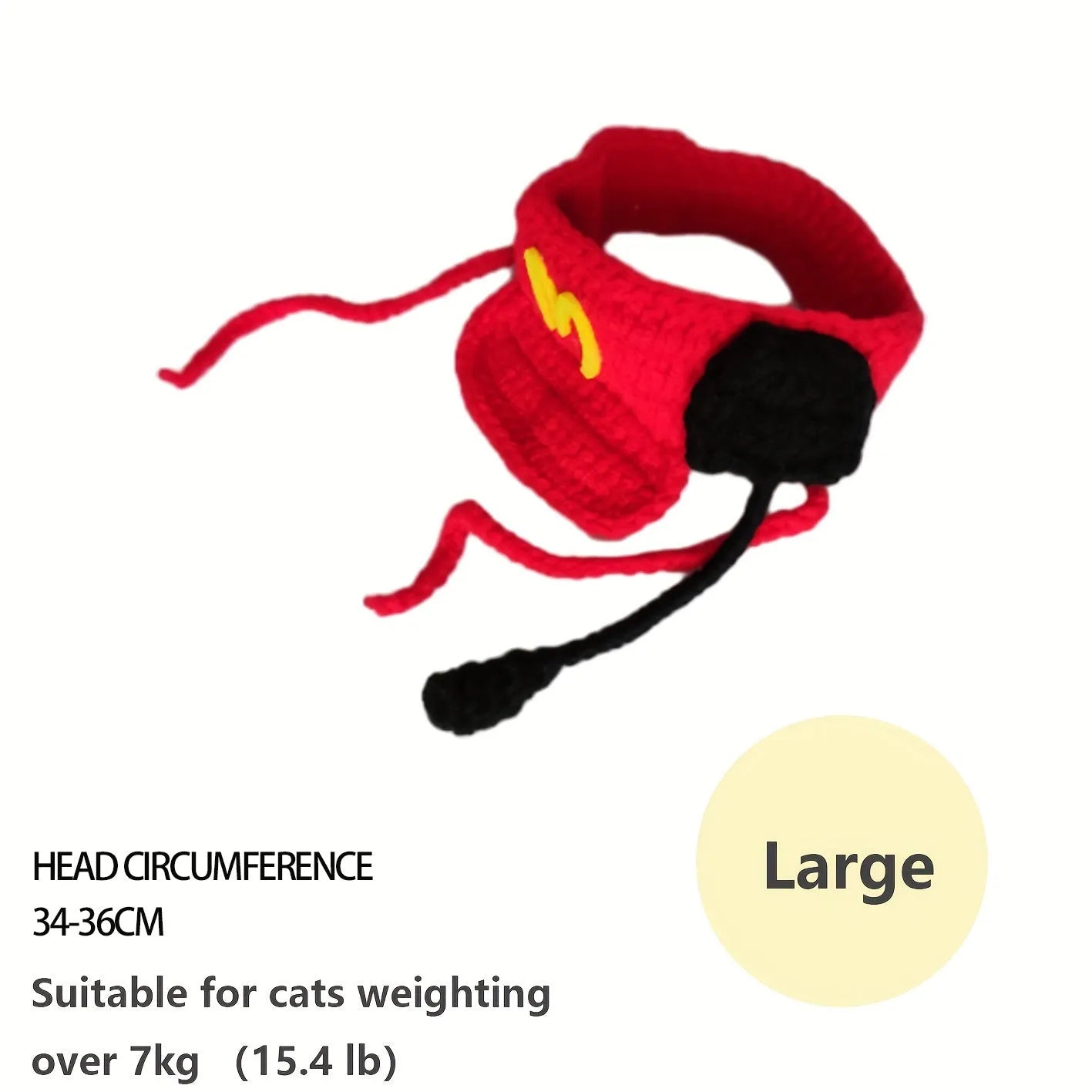 Handmade chef hat and cotton knitted sweater set for small to medium cats and dogs