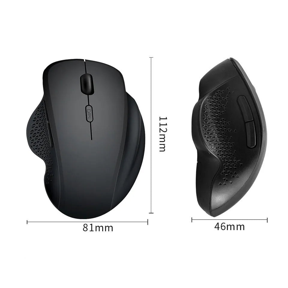 Grey and black wireless charging mouse for laptops with USB cable