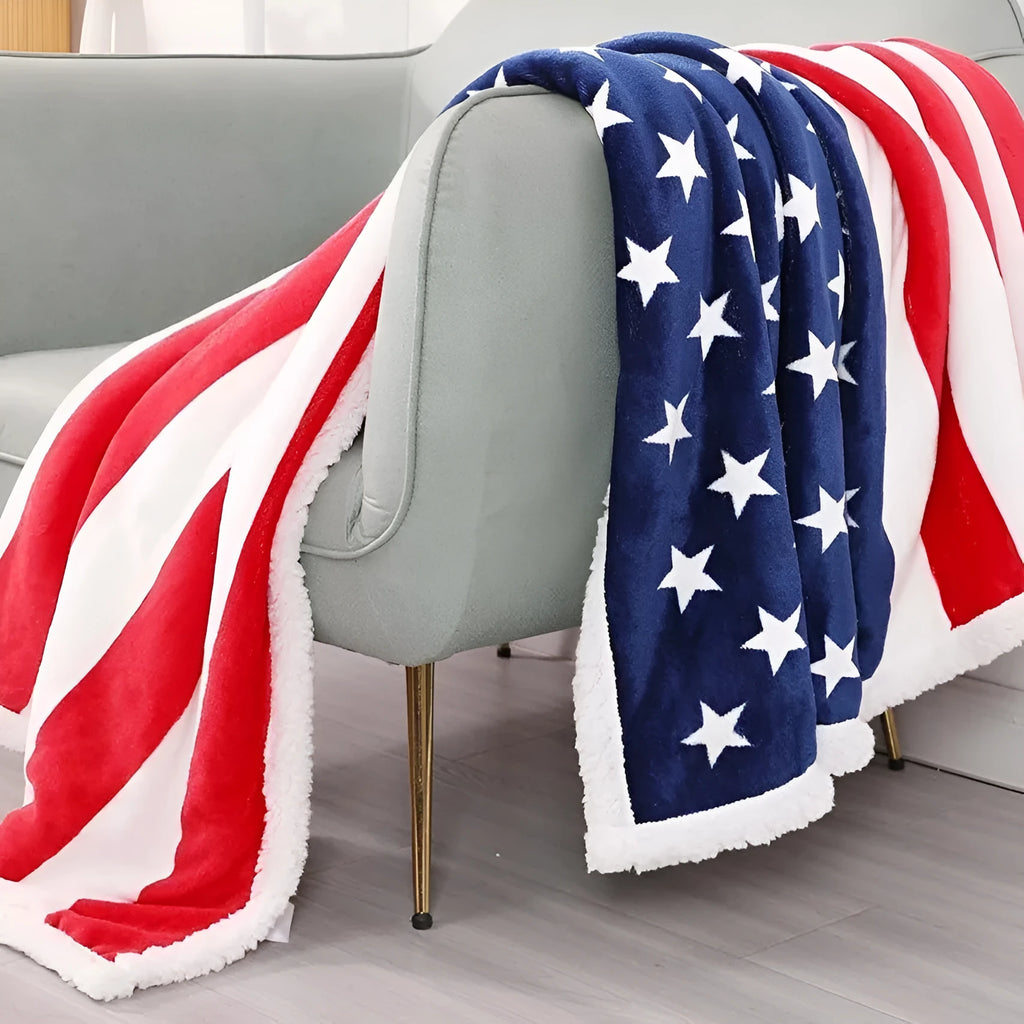 British style stripe polyester blanket for autumn and winter.