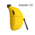 Yellow banana design silicone cover for AirPods Pro 3rd generation wireless earbuds