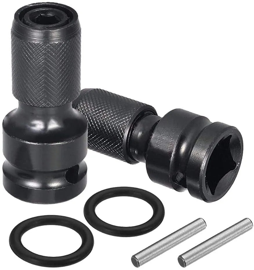 Telescopic scaling bit holder adapter for electric wrench drive conversion