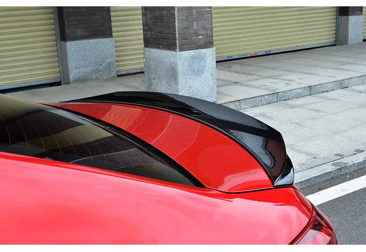 Mazda 3 Axela Exela bright black sports blade tail trim with large fixed wind surround