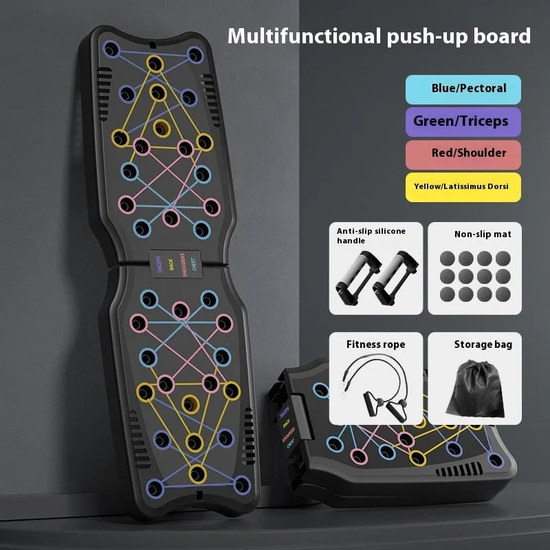 ABS plastic push up support plate for upper body fitness training on a flat surface.