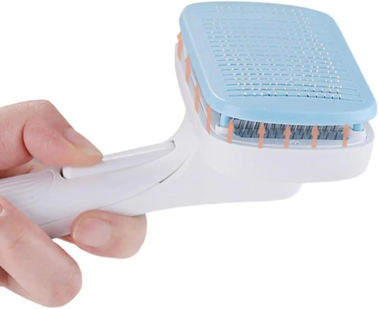 Automatic pet hair removal comb for dogs and cats in blue colour