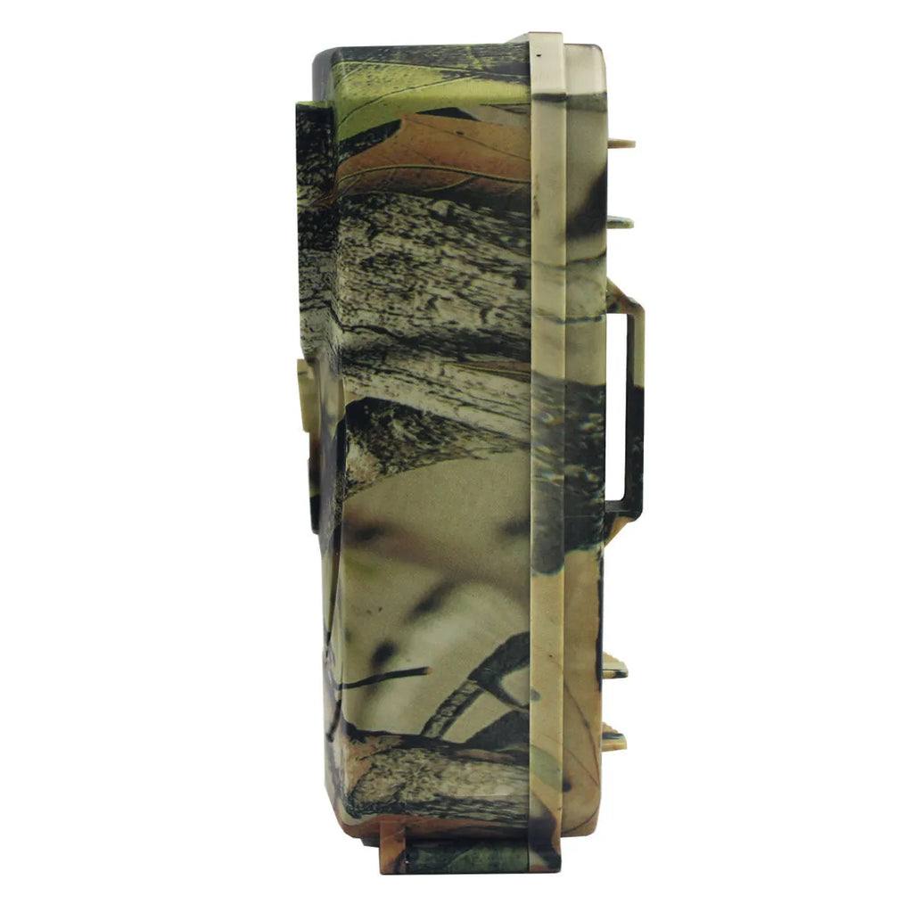 Yellow-brown plastic 16MP hunting game camera with infrared LEDs for night vision
