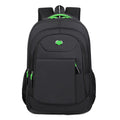 Oxford cloth college backpack with multi-layer compartments in black, blue, green, or red