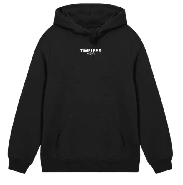 Heavyweight washed vintage loose casual hoodie for men in solid colour with long sleeves and top stitched patch pocket
