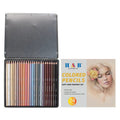24-colour skin tone pencil set in iron storage box for portrait art