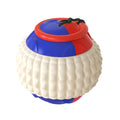 Plastic molar rod dog teeth training toy in hand throwing design, 86g weight, available in multiple colours