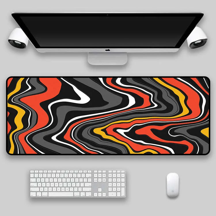 Custom non-slip mouse pad with rubber base and cloth surface in multiple sizes, thermal transfer printed pattern