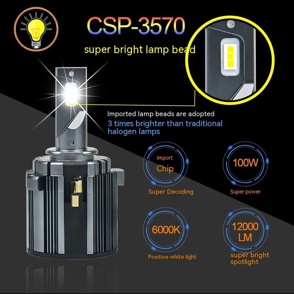 Golf 7 LED headlight replacement bulb with aviation aluminium alloy construction