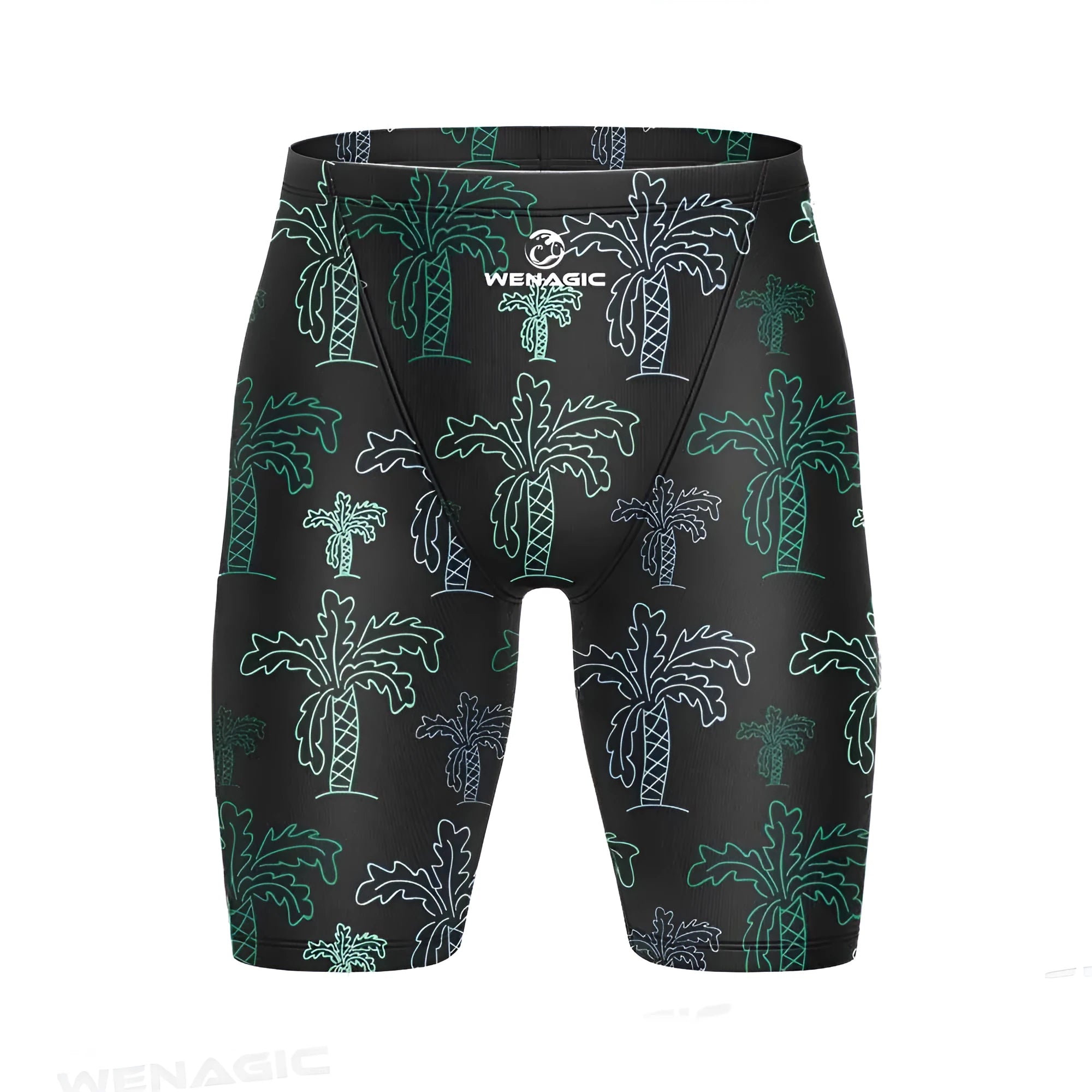 Men's Lycra swimming pants in pattern design with briefs style cut