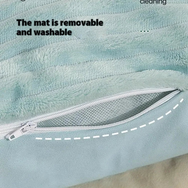 Morandi coloured pet bed with removable cover shown in M and L sizes for indoor dogs and cats