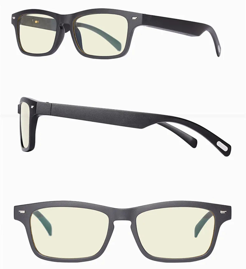Smart Bluetooth glasses with open-ear audio design and polarised sunglasses lenses