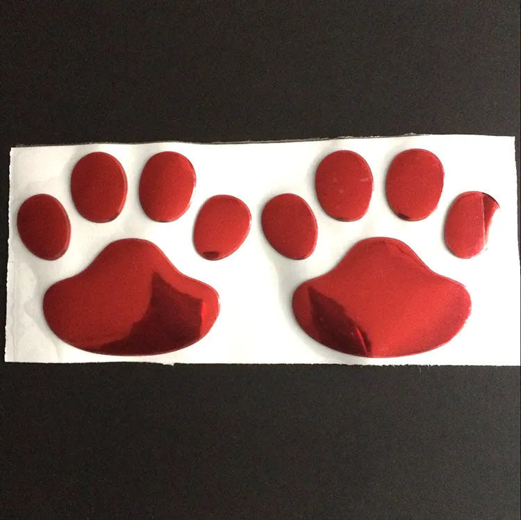 PVC car sticker with hand-shaped brush dog footprints for bumper scratch concealment