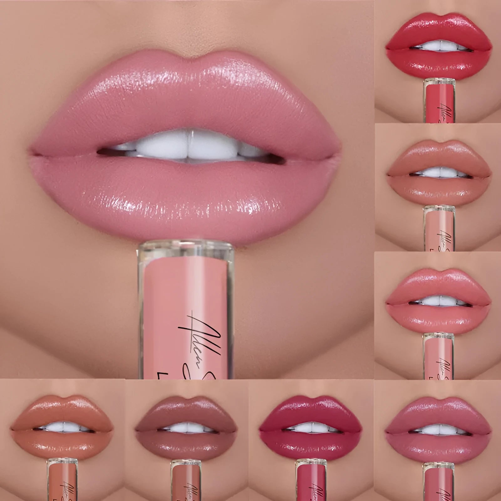 Silky cream texture lip gloss with mineral ingredients in various colour options
