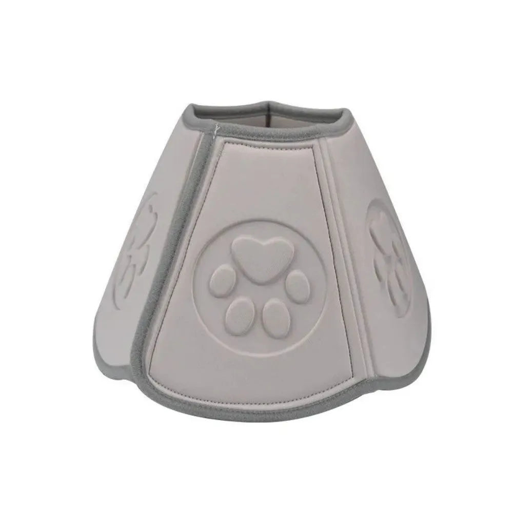 Adjustable soft cone protective collar for cats and dogs in five sizes S to XXL for post-surgery wound recovery