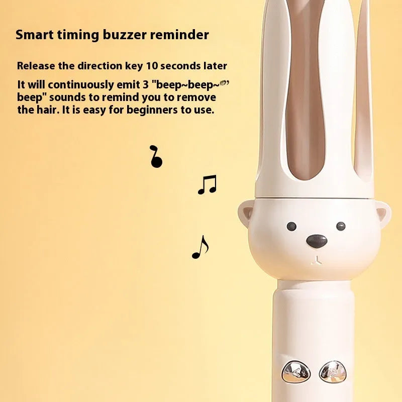 Beige anion automatic hair curler with negative ion technology and UK plug