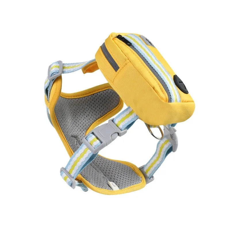 Explosion-proof anti-strangulation pet harness in Oxford cloth with 1.5m holding rope attached