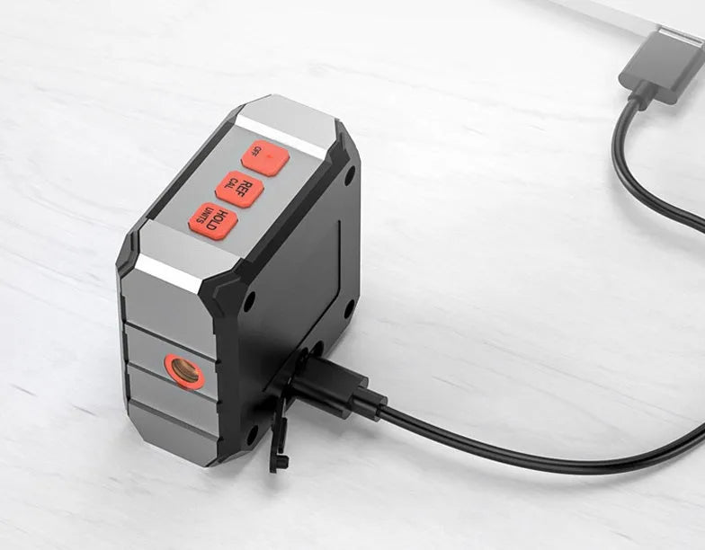 Flagship model digital inclinometer and laser infrared tape measure tool with alloy casing.
