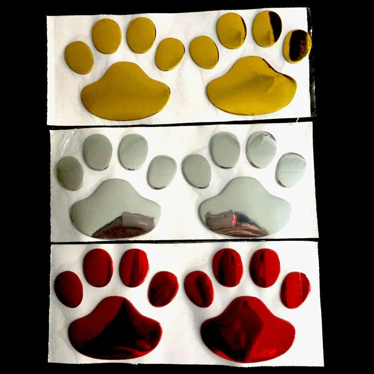 PVC car sticker with hand-shaped brush dog footprints for bumper scratch concealment