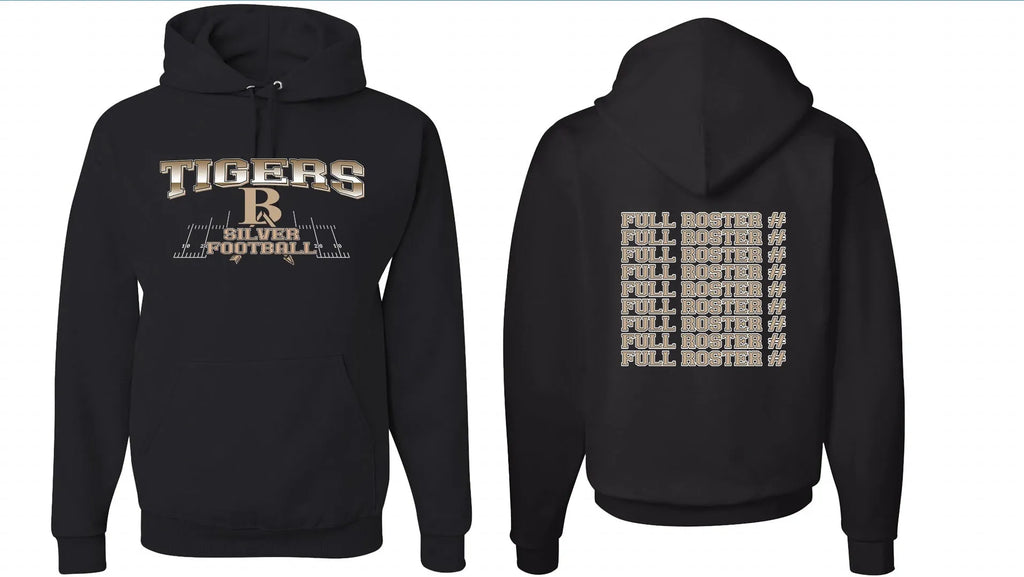 Black drop-shoulder sleeve hoodie pullover with long sleeves and simple design