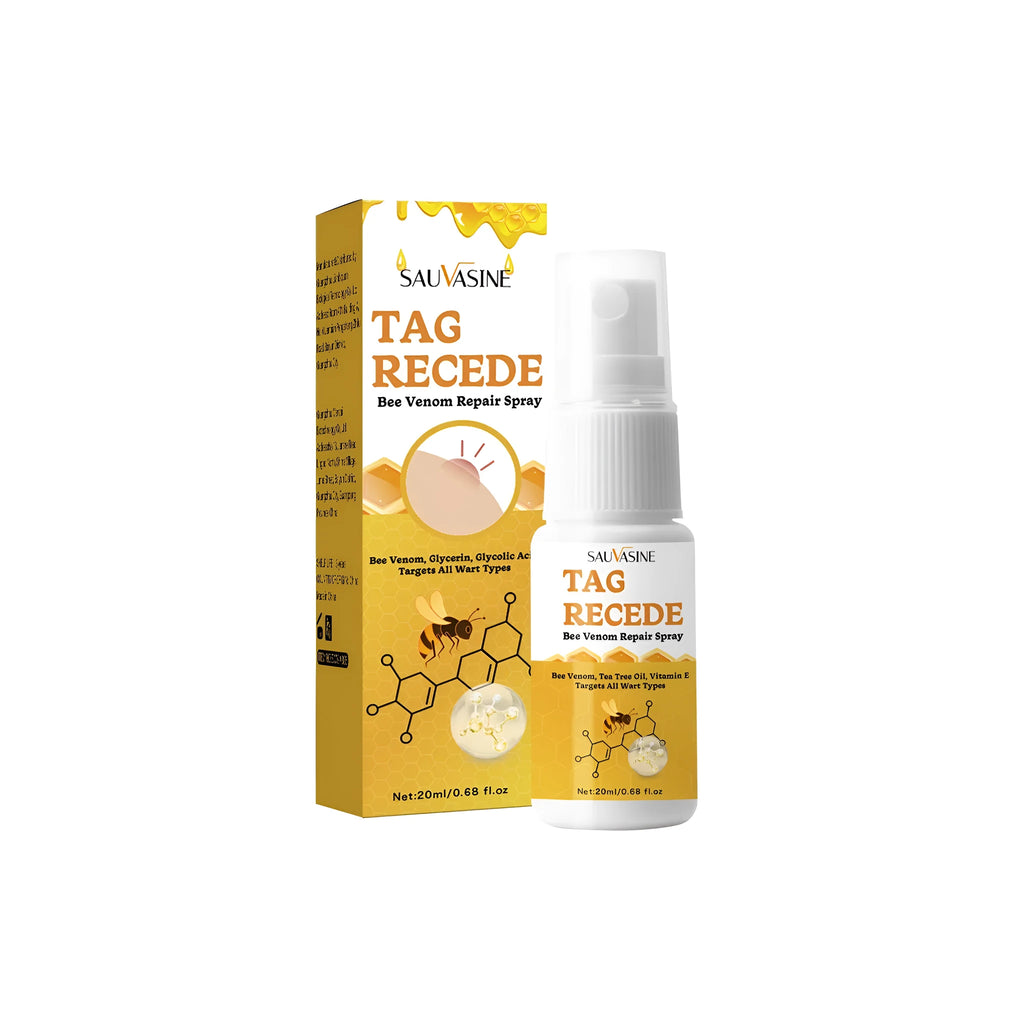 20 ml bottle of Bee Wart Spray skin cream for flesh bumps and moles.