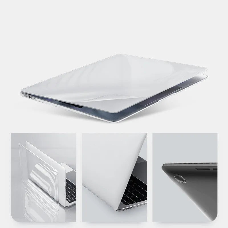 PC protective case for MacBook Pro 14.2 and 16.2 inch laptops in transparent and black colours