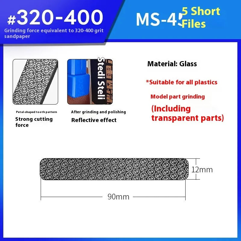 MS series glass polishing file tool for mirror edge finishing and surface polishing