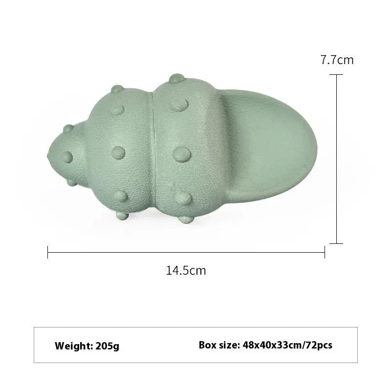 Deep sea shark themed rubber dog toy with squid shape in blue and green colour variations