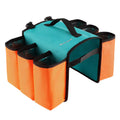 Black bicycle drink storage bag with anti-scratch shelf attached to bike frame