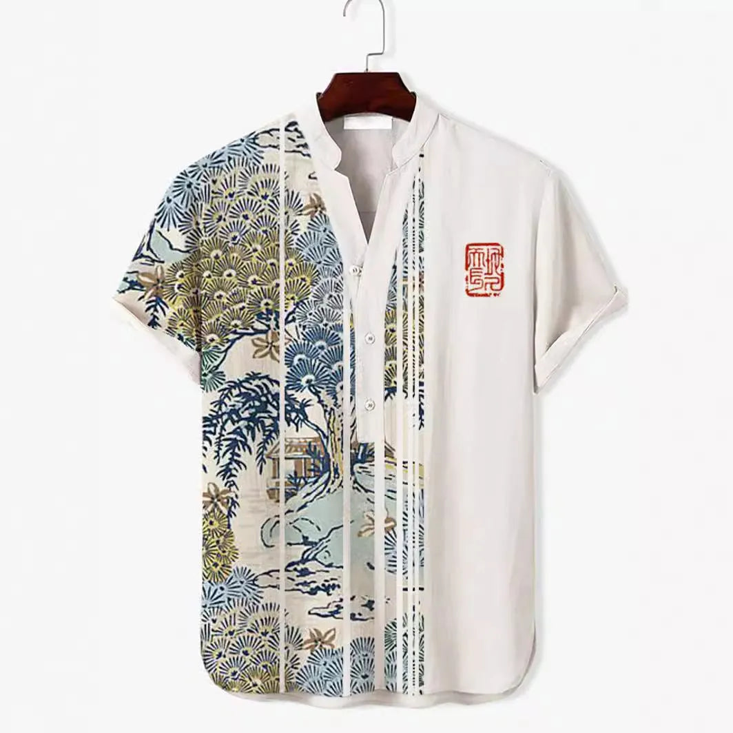 Short sleeve shirt with a 3D digital animal print design in various colours.
