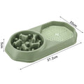 37cm diameter slow feeder dog bowl puzzle mat in blue, green, pink or yellow with non-slip base