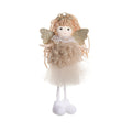 Christmas angel fabric pendant for girls' high ponytails in white, pink and khaki colours