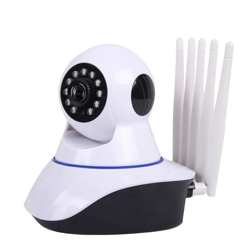 White wireless HD dome security camera with 3.6mm lens for indoor and outdoor monitoring.