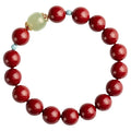 Purple Gold Sand cinnabar geometric bead bracelet with coated metal links in 6mm, 8mm or 10mm sizes