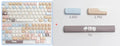 Sea Salt Cat themed PBT key cap set for mechanical keyboards showing two colour suits