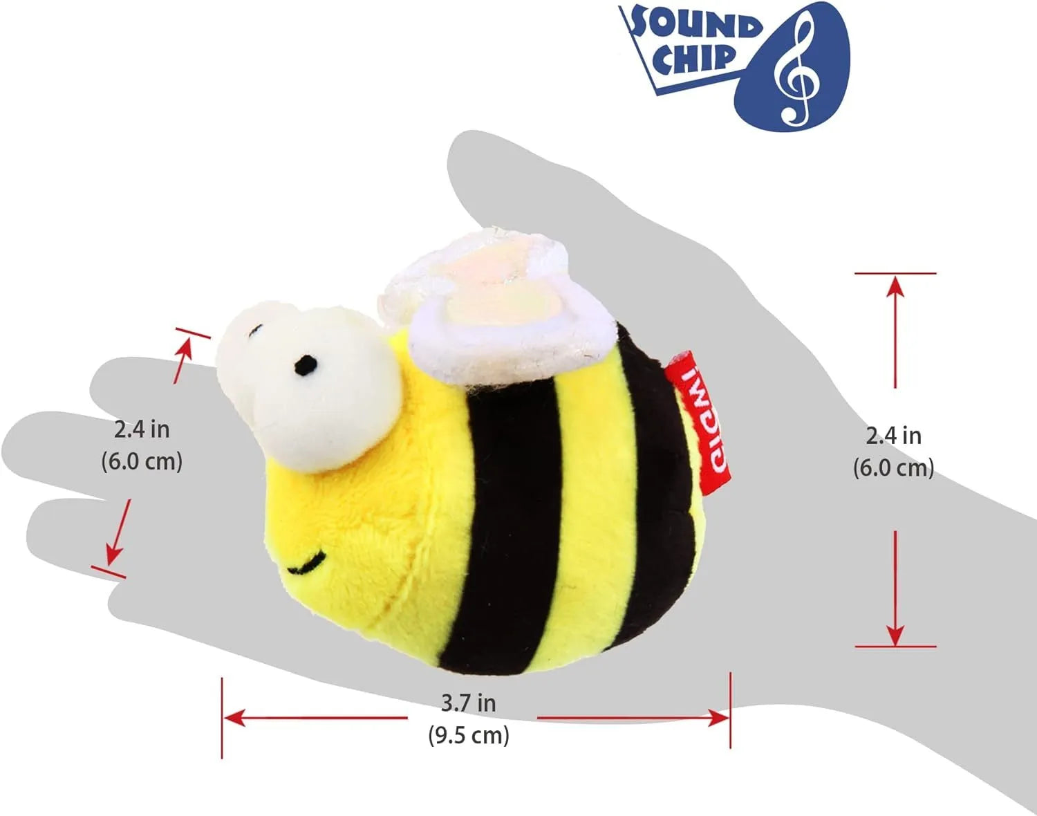 Yellow bee-shaped electronic cat toy with motion-activated squeaking sounds