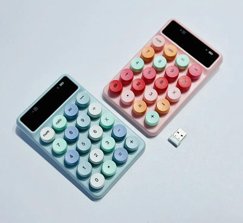 Mini wireless keyboard in Macaron colours with ABS construction and universal compatibility