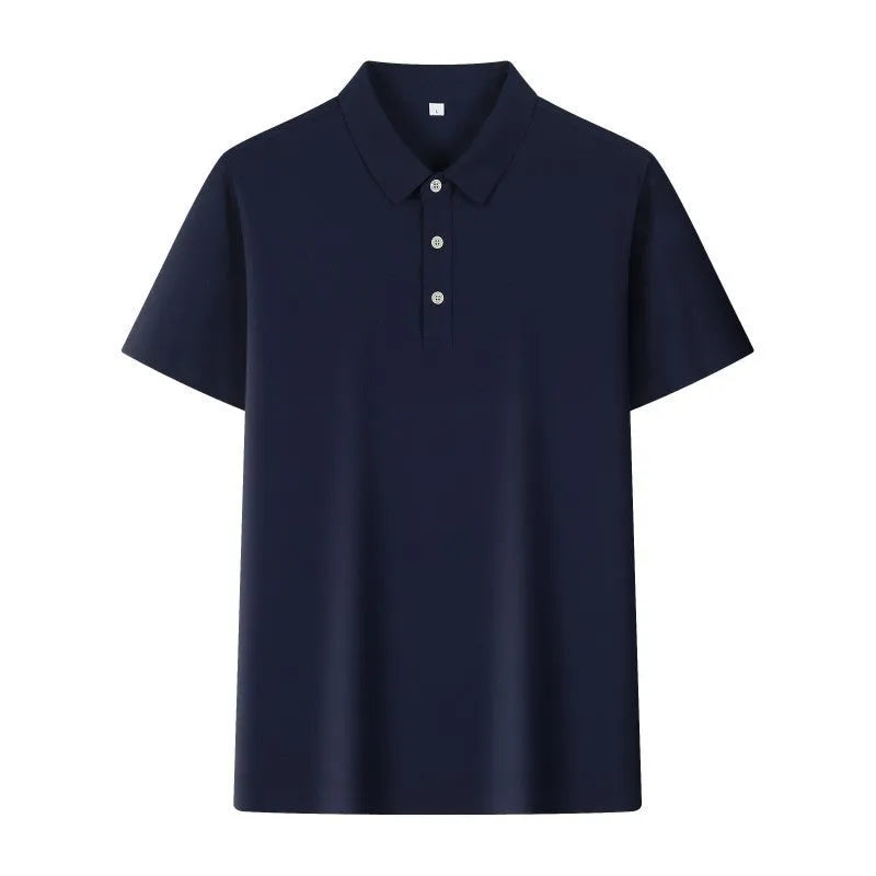 5A antibacterial Solona polo shirt cool feeling solid colour short sleeve cotton work top in black