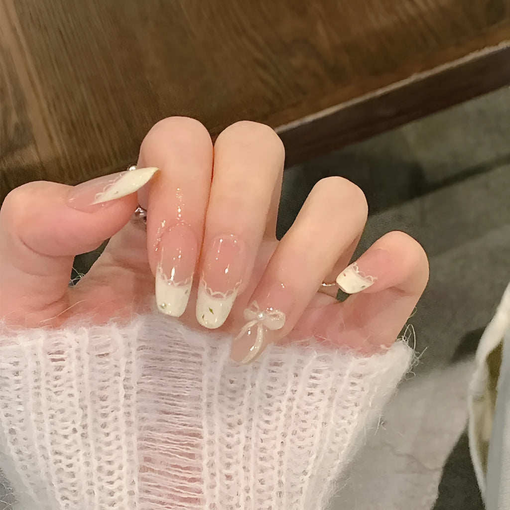 Sweet Girl style press-on false nails with adhesive tabs in a random mix of colours