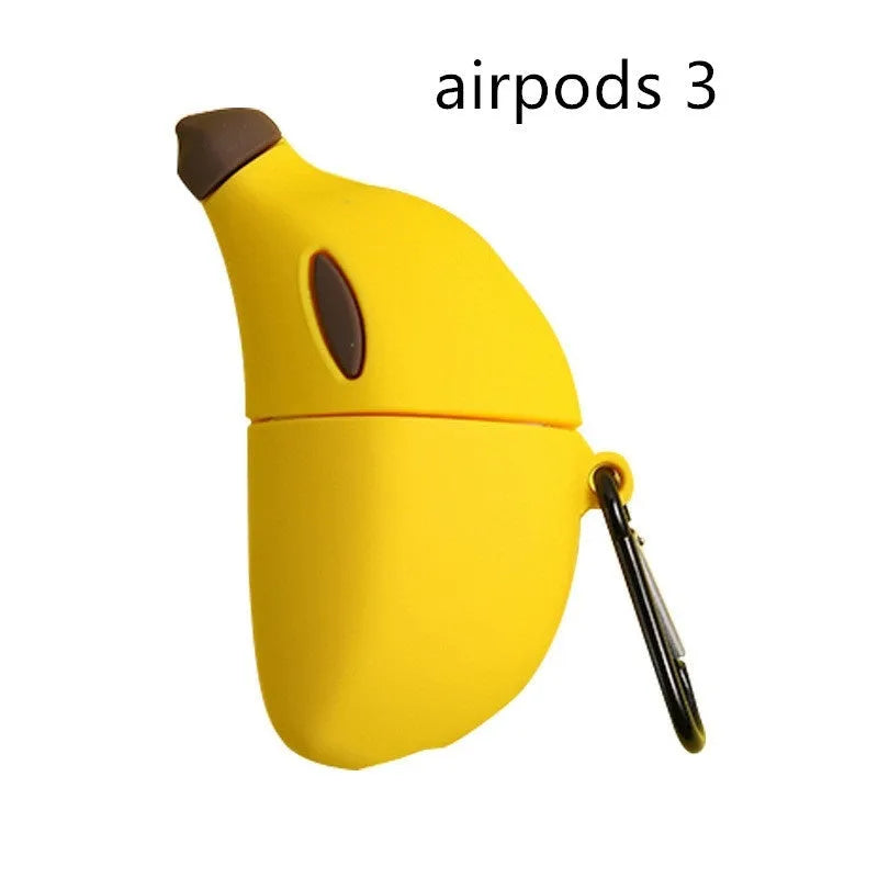 Yellow banana design silicone cover for AirPods Pro 3rd generation wireless earbuds