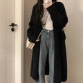 Women's loose knitted chenille cardigan sweater in Japanese Korean style with 3D pattern