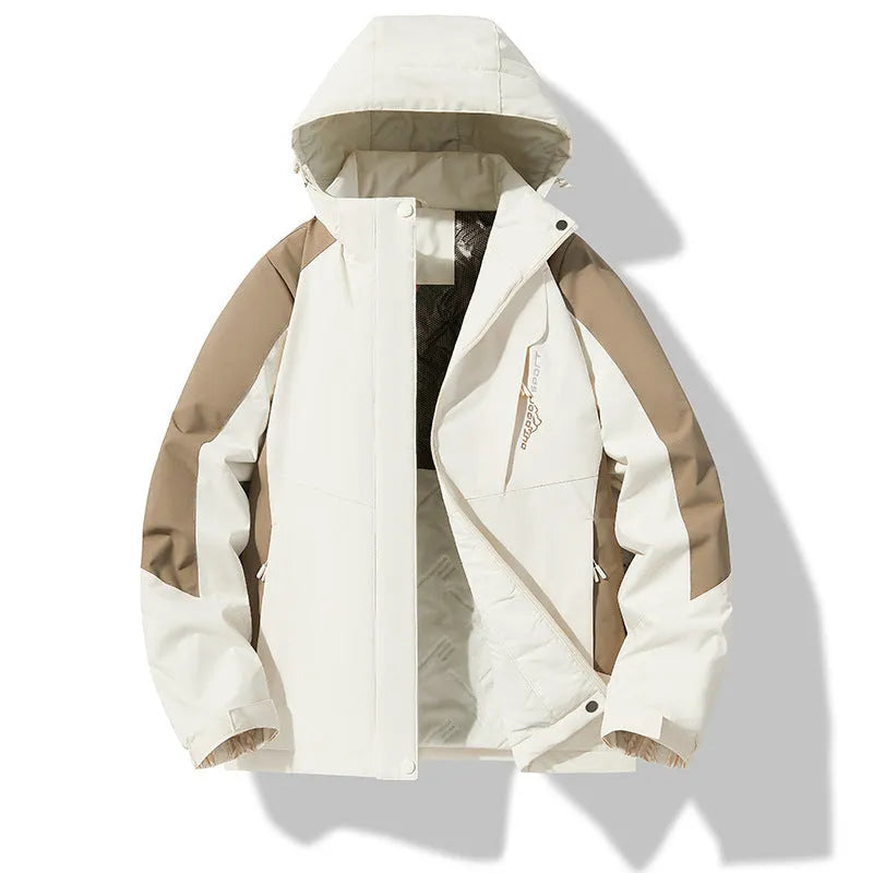Thick warm cotton-padded jacket for women, windproof waterproof, puzzle pattern, army green colour