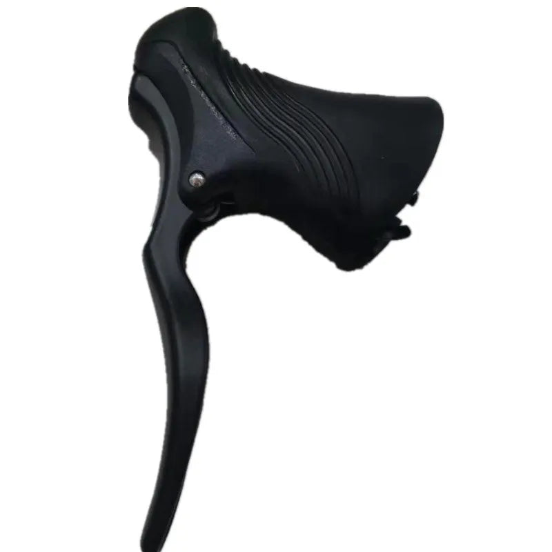 Road bicycle aluminium alloy brake handles in black and black silver for 22.2mm and 23.8mm handlebars