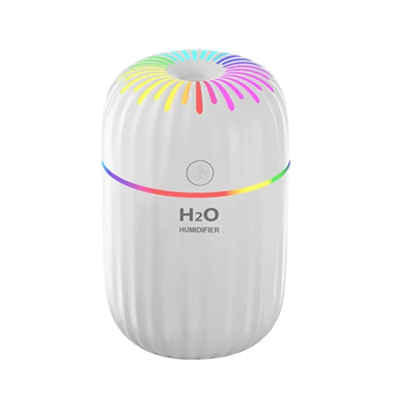 Fireworks mini USB humidifier in white pink or green with 300ml tank for car and home