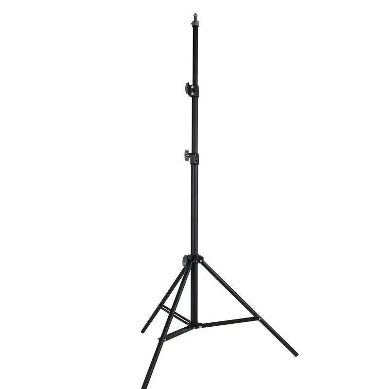 Frosted finish photography tripod light stand with mobile phone holder attached