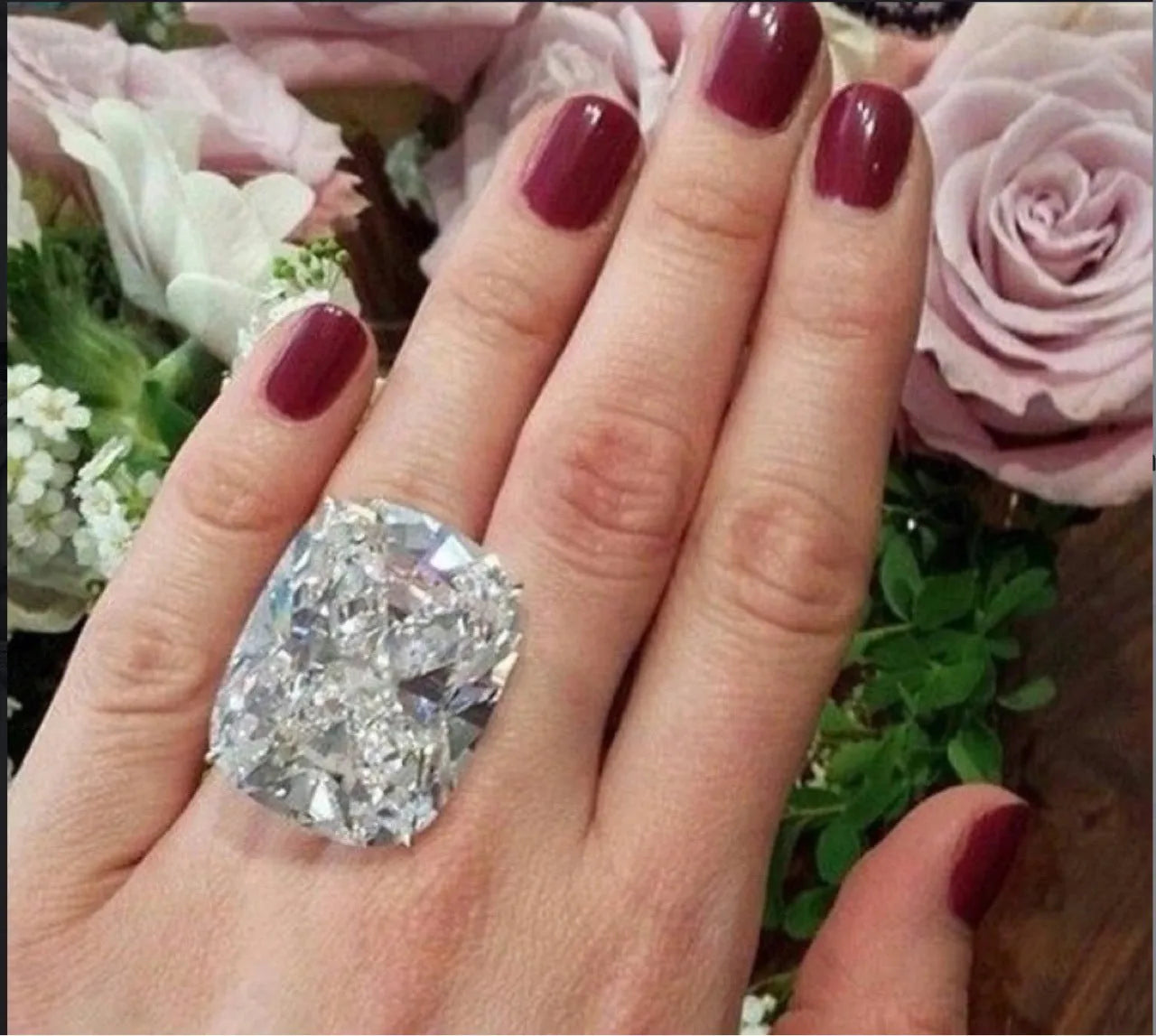 Simple white gold colour alloy ring with geometric band and inlaid square diamond design